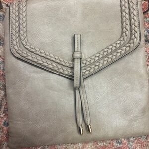 Elegant Gray Braided Women's Bag